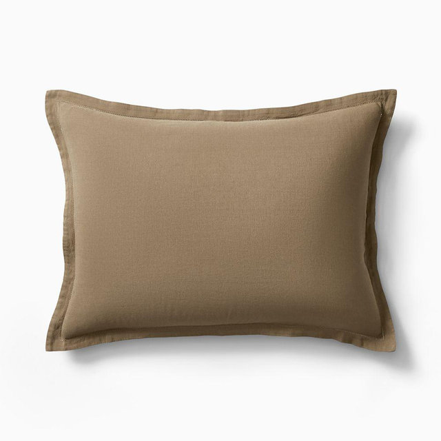 Signature Tencel Linen Standard Sham, Cognac
