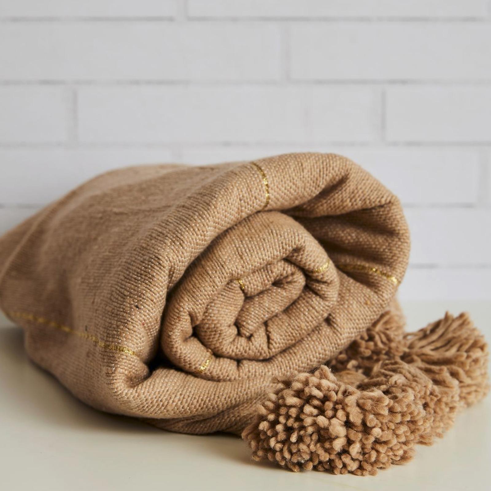 Moroccan Tasseled Wedding Blanket - Thumbnail 3