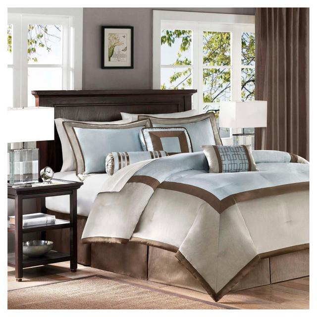 7pc King Beverly Polyoni Comforter Set - Blue