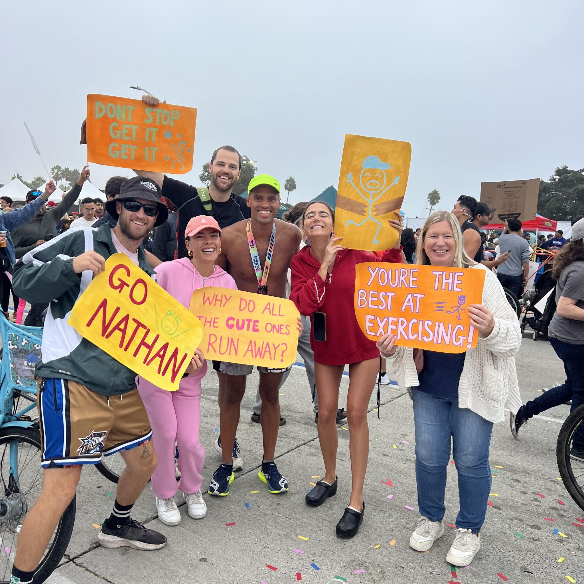 Marathon! Nothing better than friends and family who show up for big moments in life