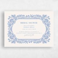 Blue Wedding Wedding Shower Invitation - Caleania Landscape