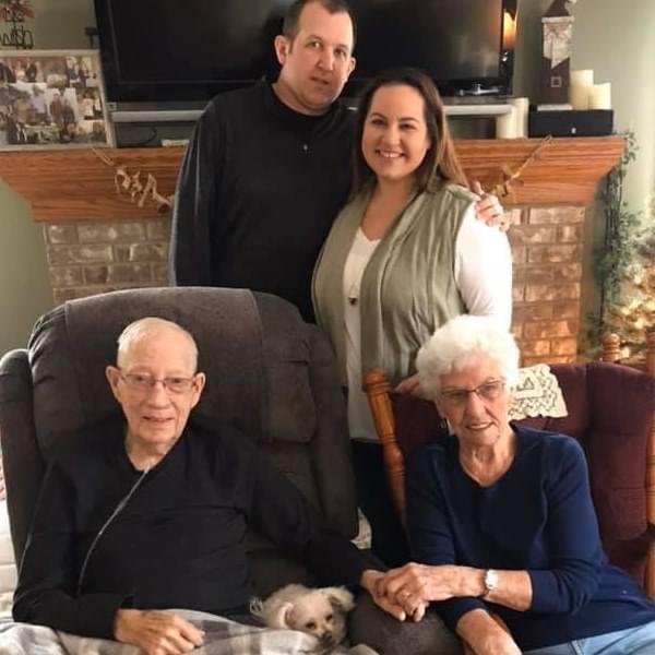 Joe & I with my grandparents before my grandpa passed.