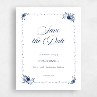 Blue Wedding Save the Date - Pontus Portrait