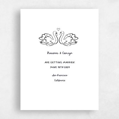 White Wedding Save the Date - Somero Classic