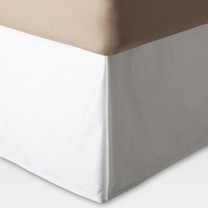 White Wrinkle-Resistant Cotton Bed Skirt (Queen) - Threshold™