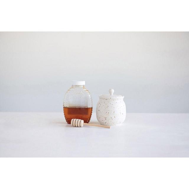 Stoneware Honey Jar
