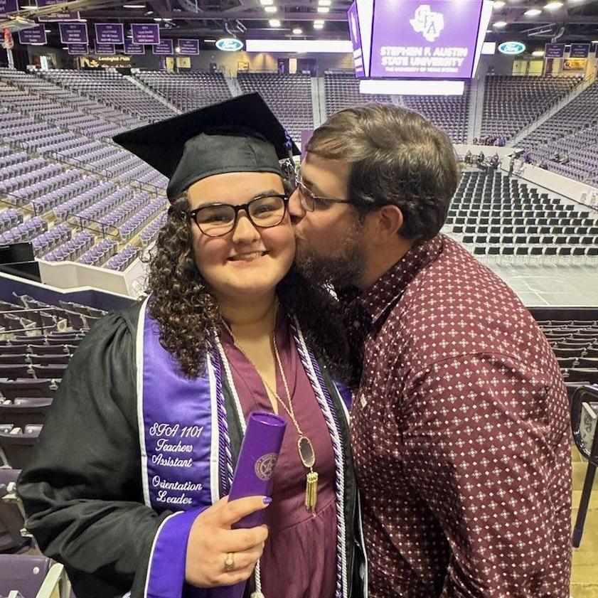 Together at Alyssa's graduation from SFA in December 2024