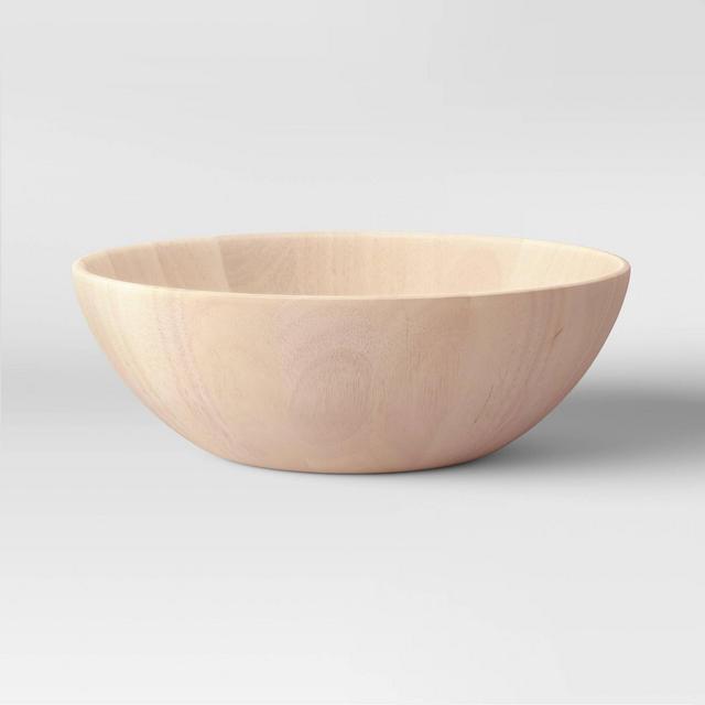 15.2oz Wood Whitewashed Serving Bowl - Threshold™