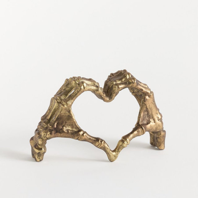 Skeleton Heart Object Brass