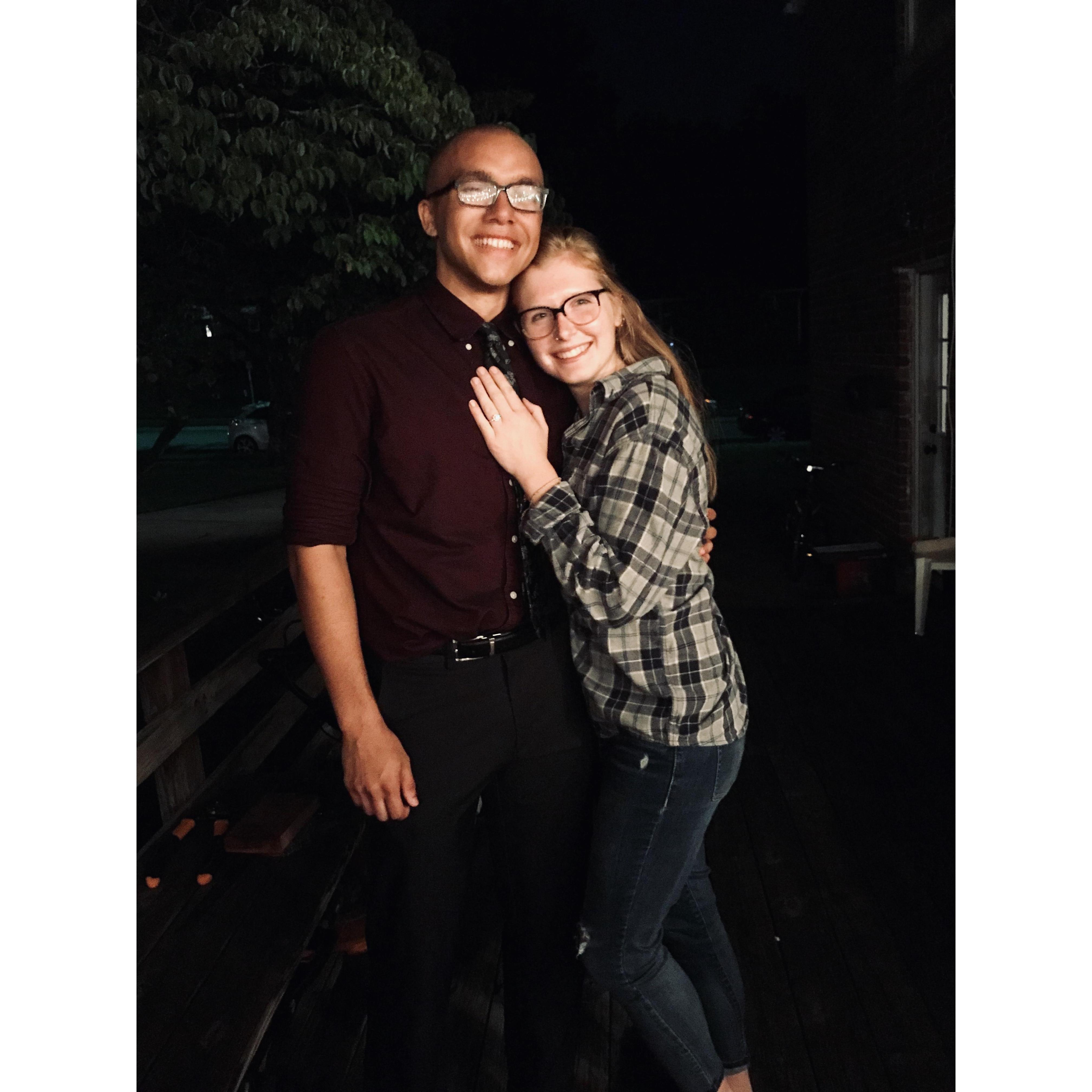 The night Daniel proposed Tess was so excited because she had a surprise for Daniel. She came home with his favorite flavor Laffy Taffy, He came home with a ring.