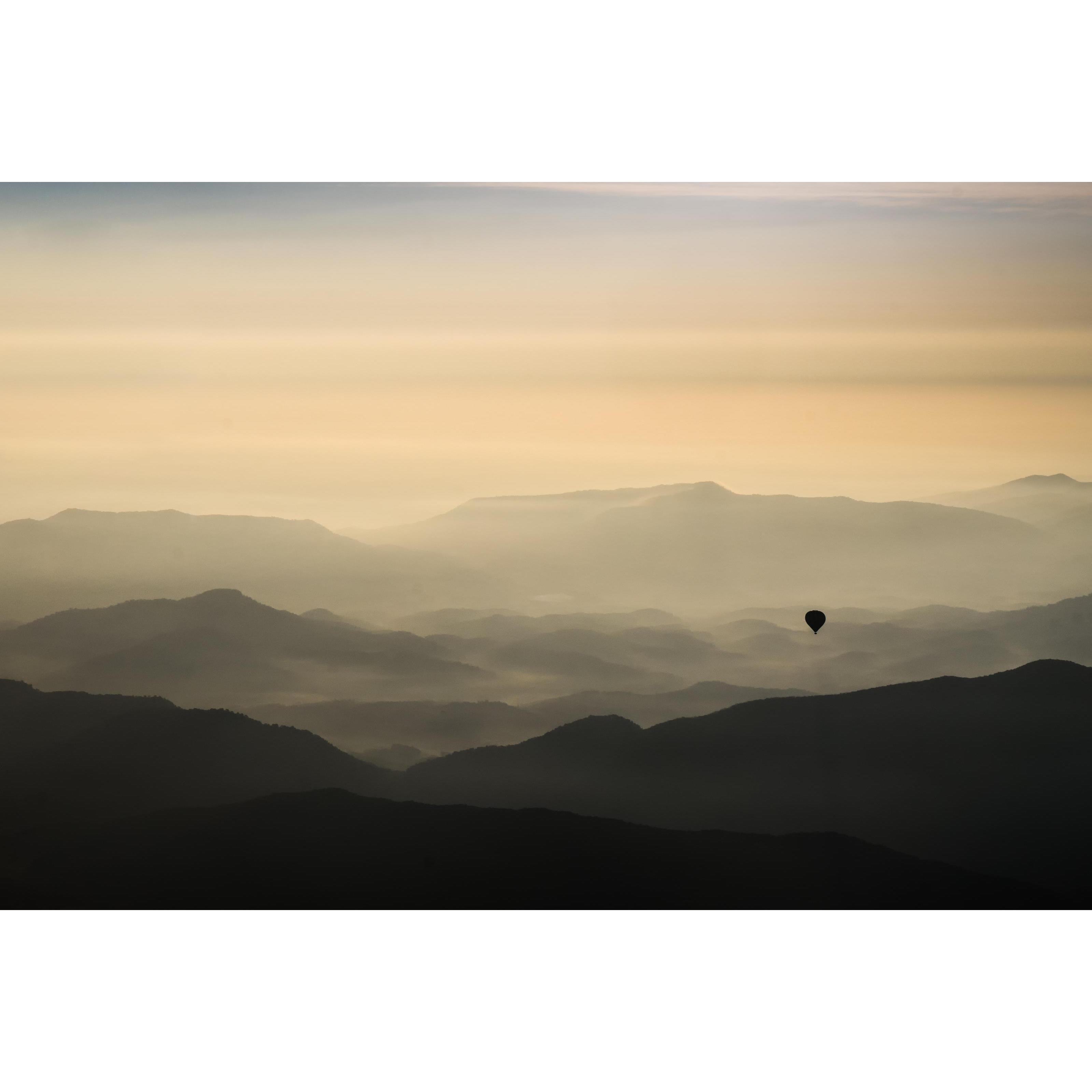 Our engagement took place floating in a balloon over a Volcanic National Park in northern Spain