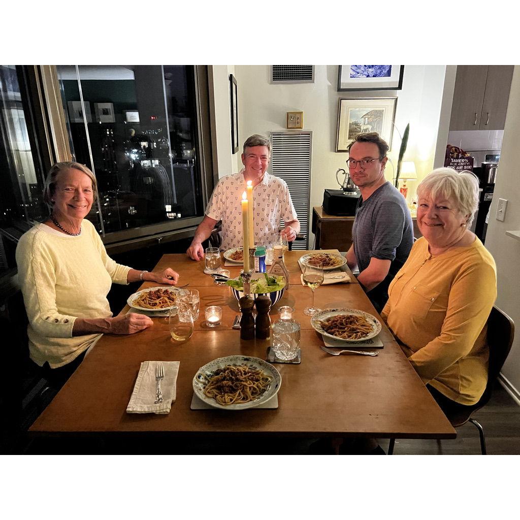 The Souder clan in Bas' Chicago apartment