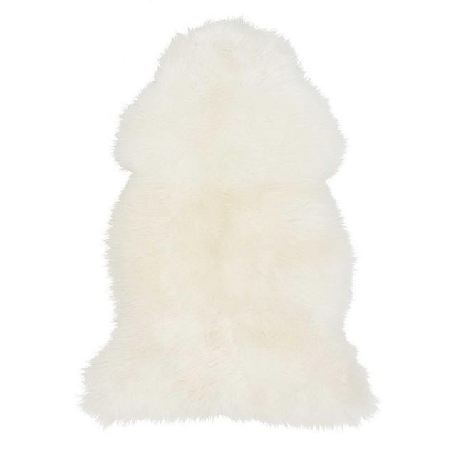 Sheepskin Rug, 2x3', Ivory
