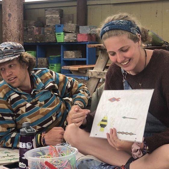 Teaching arts and craftssss at camp surf