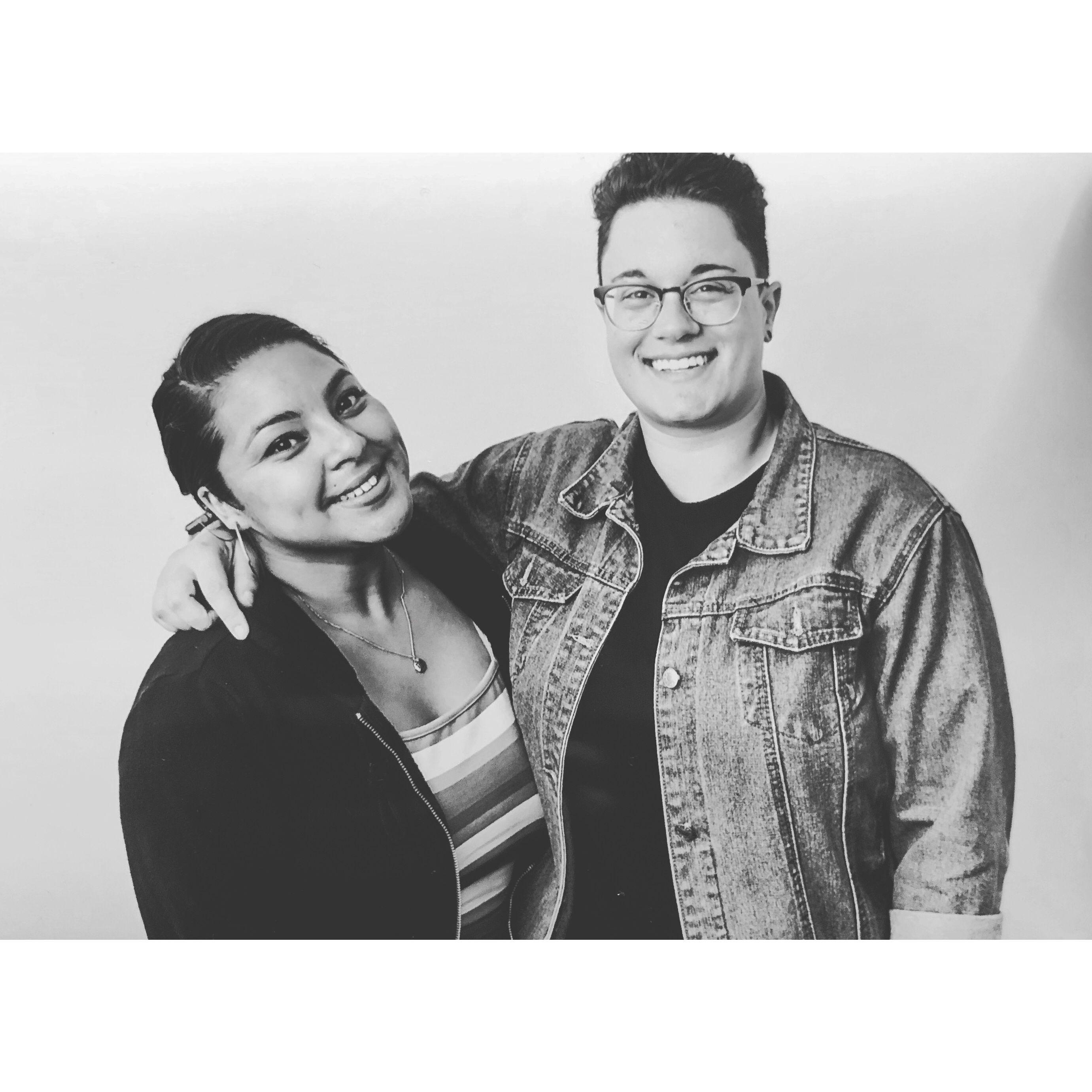 One year anniversary photo at Pride Parade