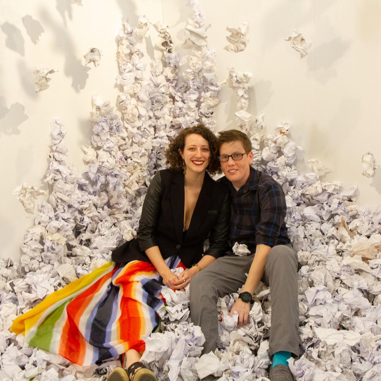 Jessie's Thesis Opening! (We had only known each other about 2 weeks!) Photo by Lisa Houff Photography