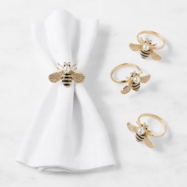 Jeweled Bee Napkin Rings, Set of 4