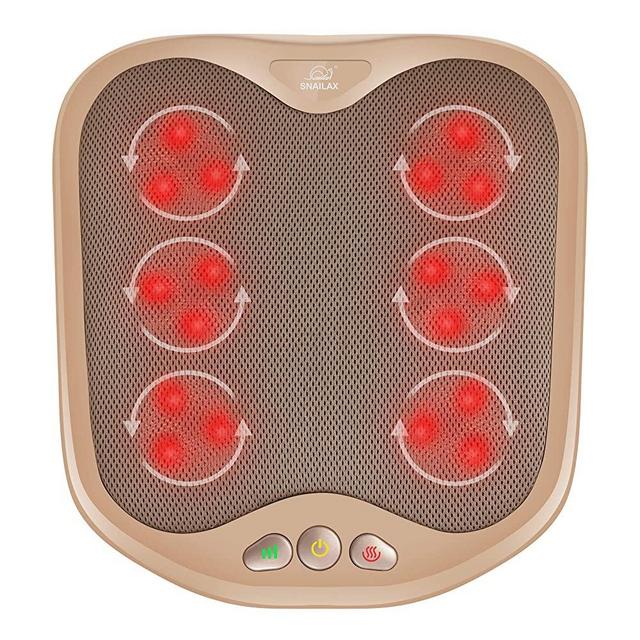 Snailax Shiatsu Foot Massager Machine,Kneading Feet Massager with Heat,Foot and Back Massager, Washable Cover, Feet Warmers for Women,Men,Foot Massage for Plantar Fasciitis,Circulation,Foot Soreness