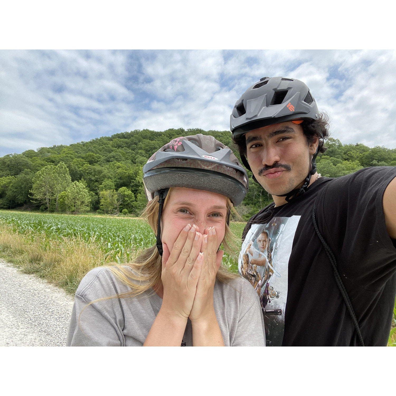 This is a bike ride in Defiance when Clayton visited Missouri for the first time in 2020.