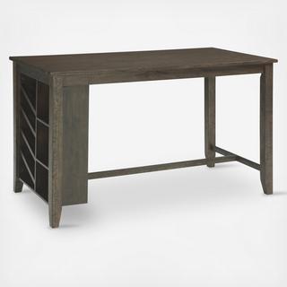 Rokane Dining Table with Wine Rack