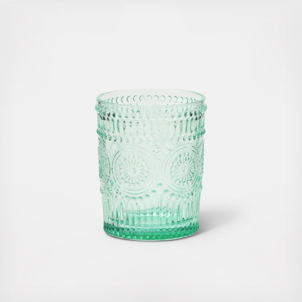 Storied Home Embossed Drinking Glass