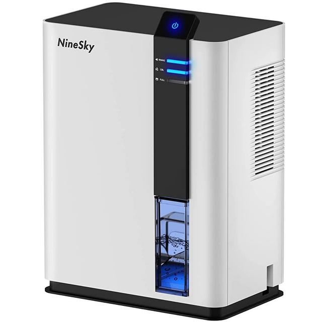NineSky Dehumidifier for Home Up to 720 sq ft, 88 OZ Water Tank, Dehumidifier for Bathroom, Bedroom Ultra Quiet with Auto Shut Off, 5 Colors LED Light