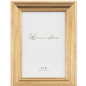 Lawrence Frames Sutter Burnished Picture Frame, Gold, 4x6