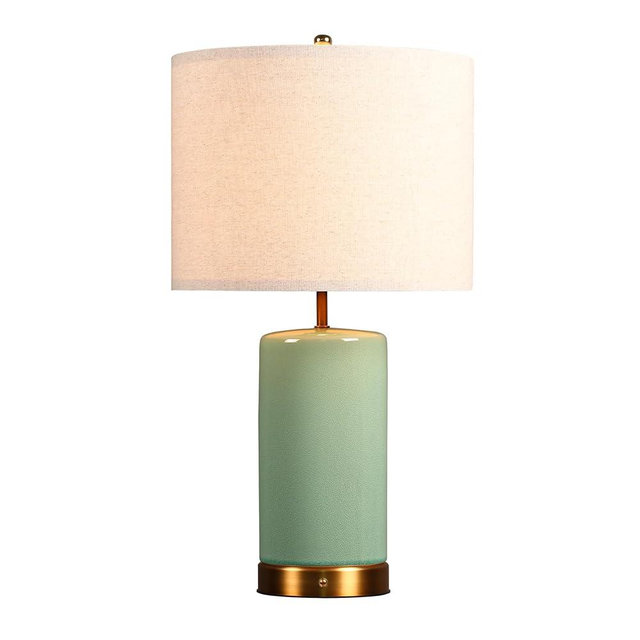 O’Bright Dune - Battery Powered Table Lamp, Rechargeable Cordless Ceramic Lamp, Full-Size 24 Inch Height, 4-Level Dimming, Smart Safety Protection, Type-C Fast Charging, LED Bulb Included, Sage Green