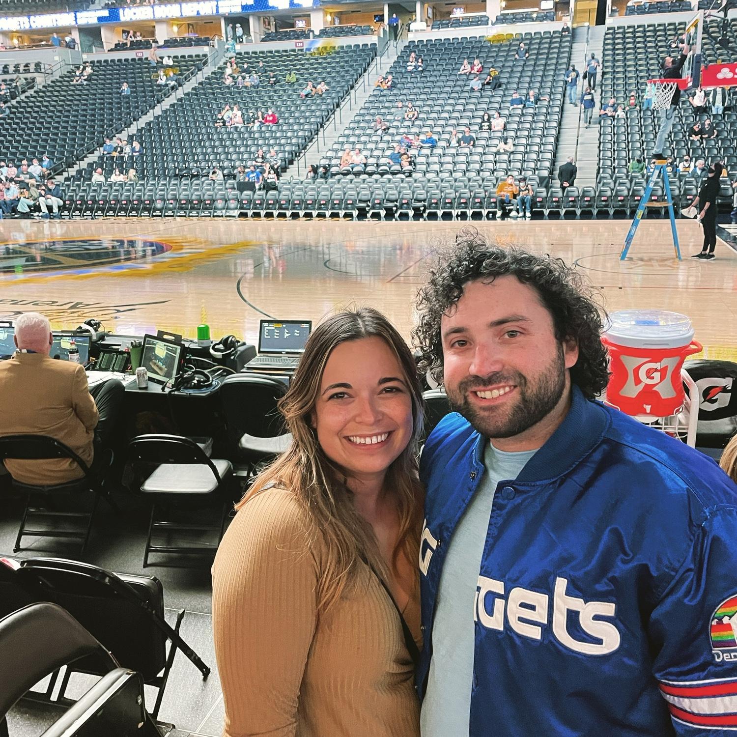 Our first Nuggets game! Best team in the NBA!