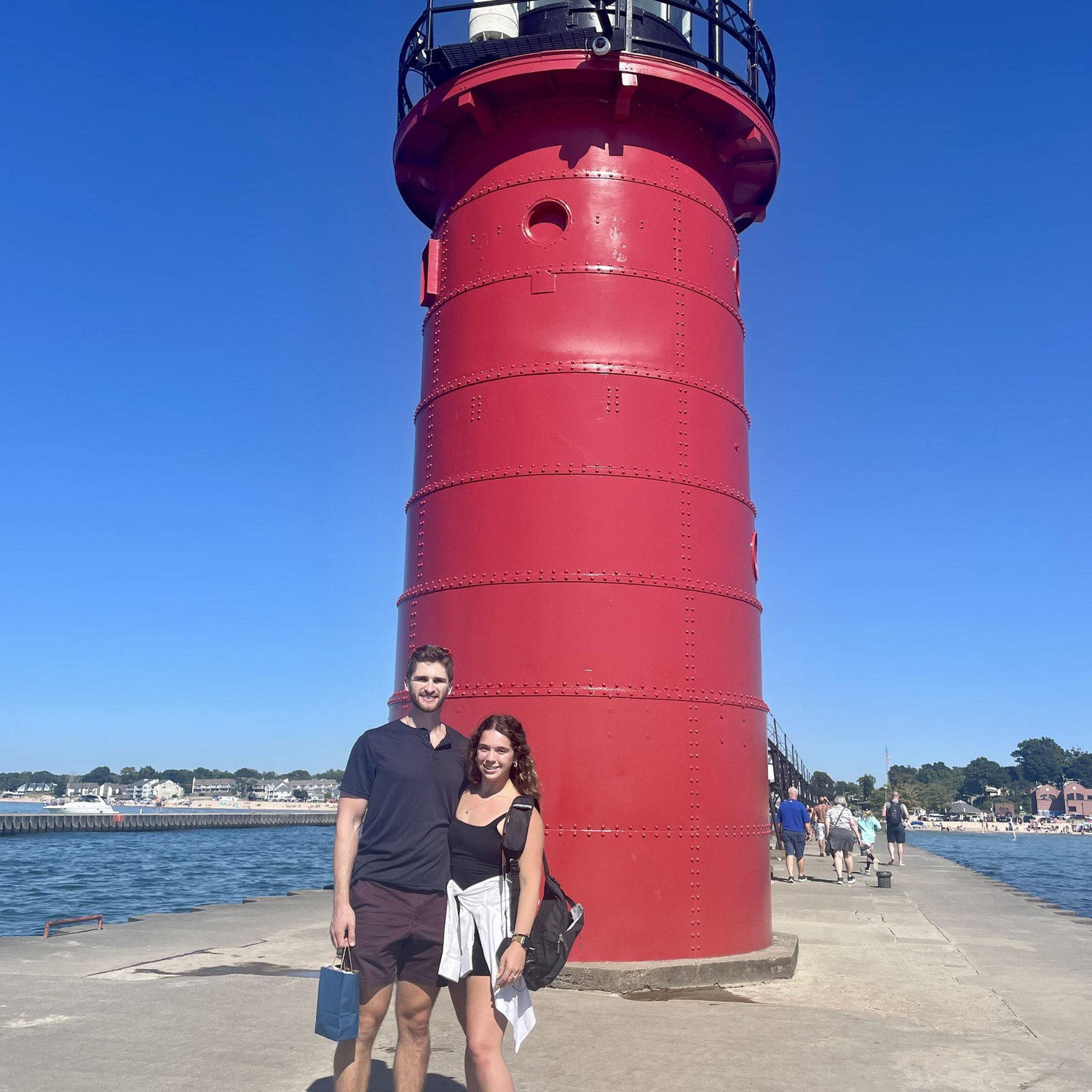 Celebrating our fourth anniversary in South Haven, Michigan