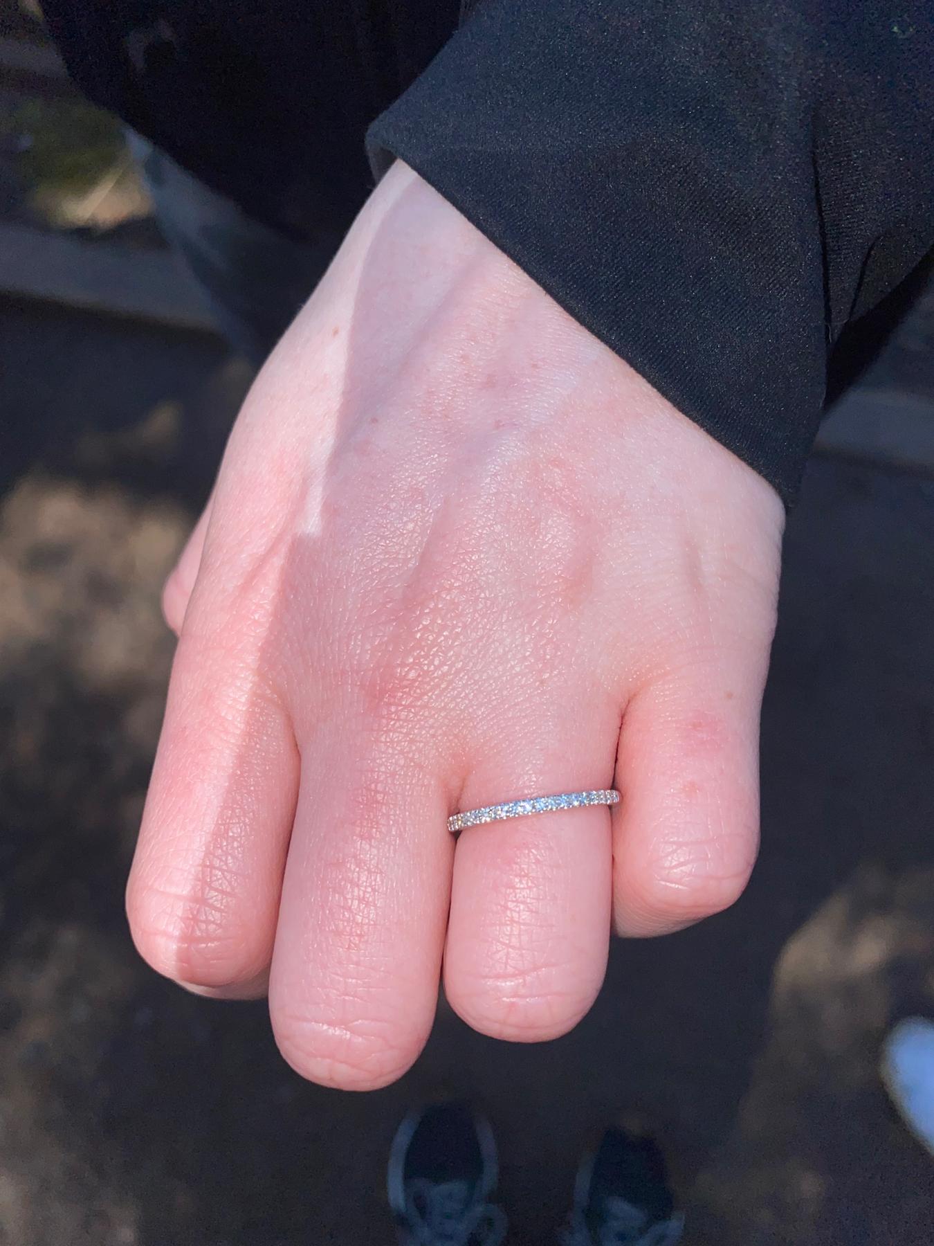 Allen wanted Kaitlyn to pick out her own engagement ring, so he proposed with a beautiful band that Kaitlyn will use as her wedding band.