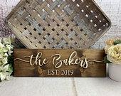Wedding Gift | Family Name Sign | Bridal...