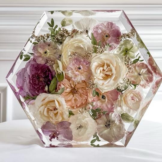 Resin bouquet preservation