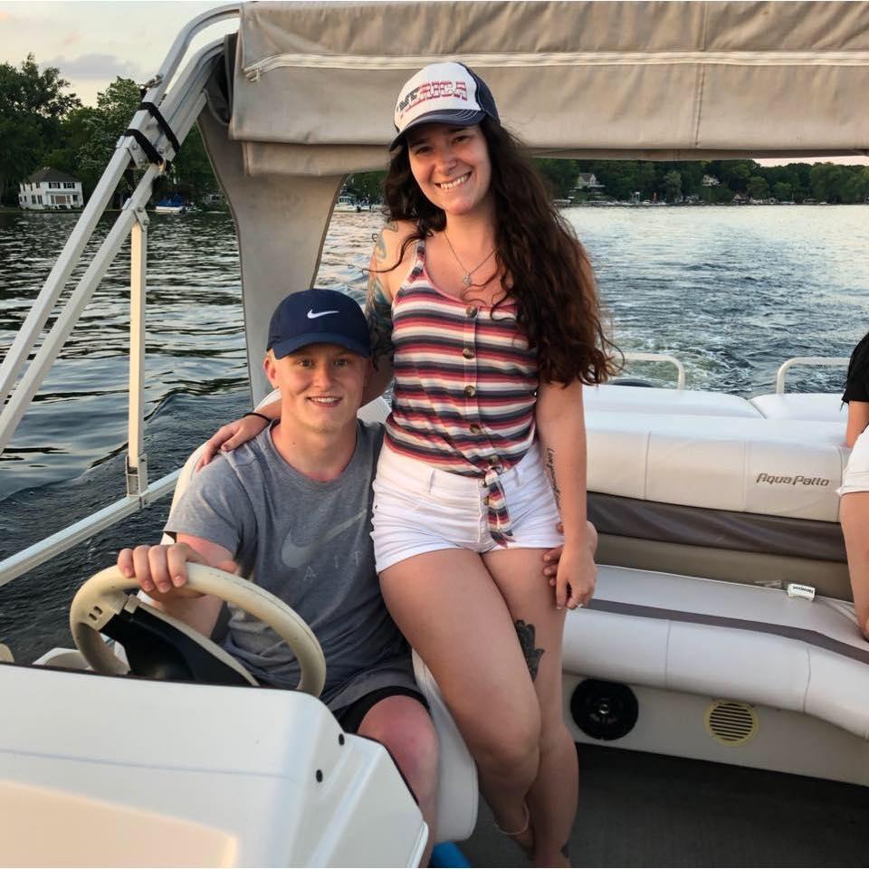 Always on the boat at the Lake