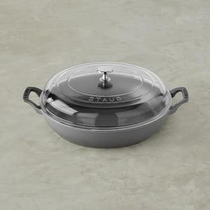 Staub Cast-Iron Braiser with Glass Lid - Graphite