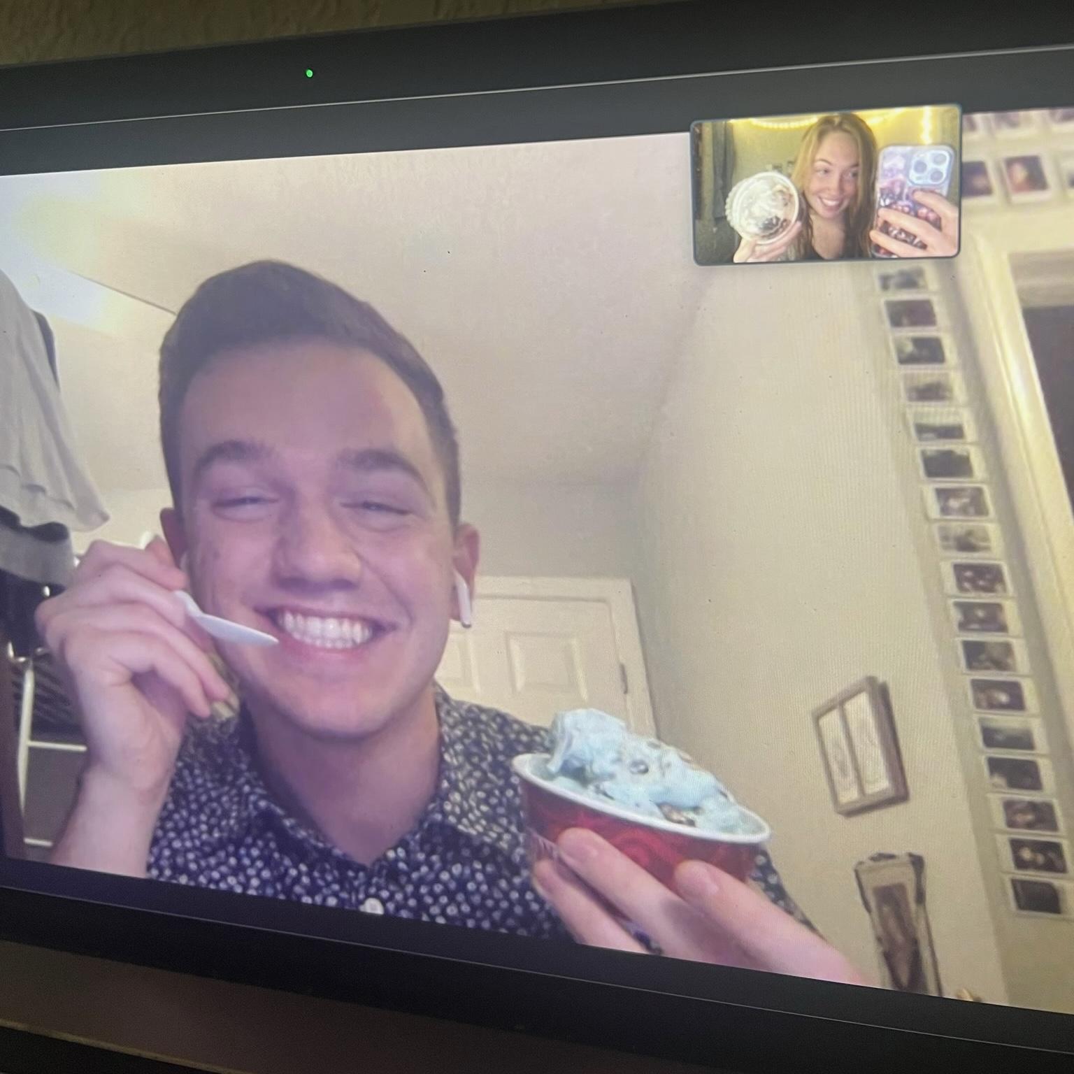 Not quite the first date - but pretty similar set up to how our first zoom date went