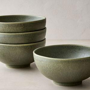 Kanto Stoneware Bowl Set - Green, Set of 8