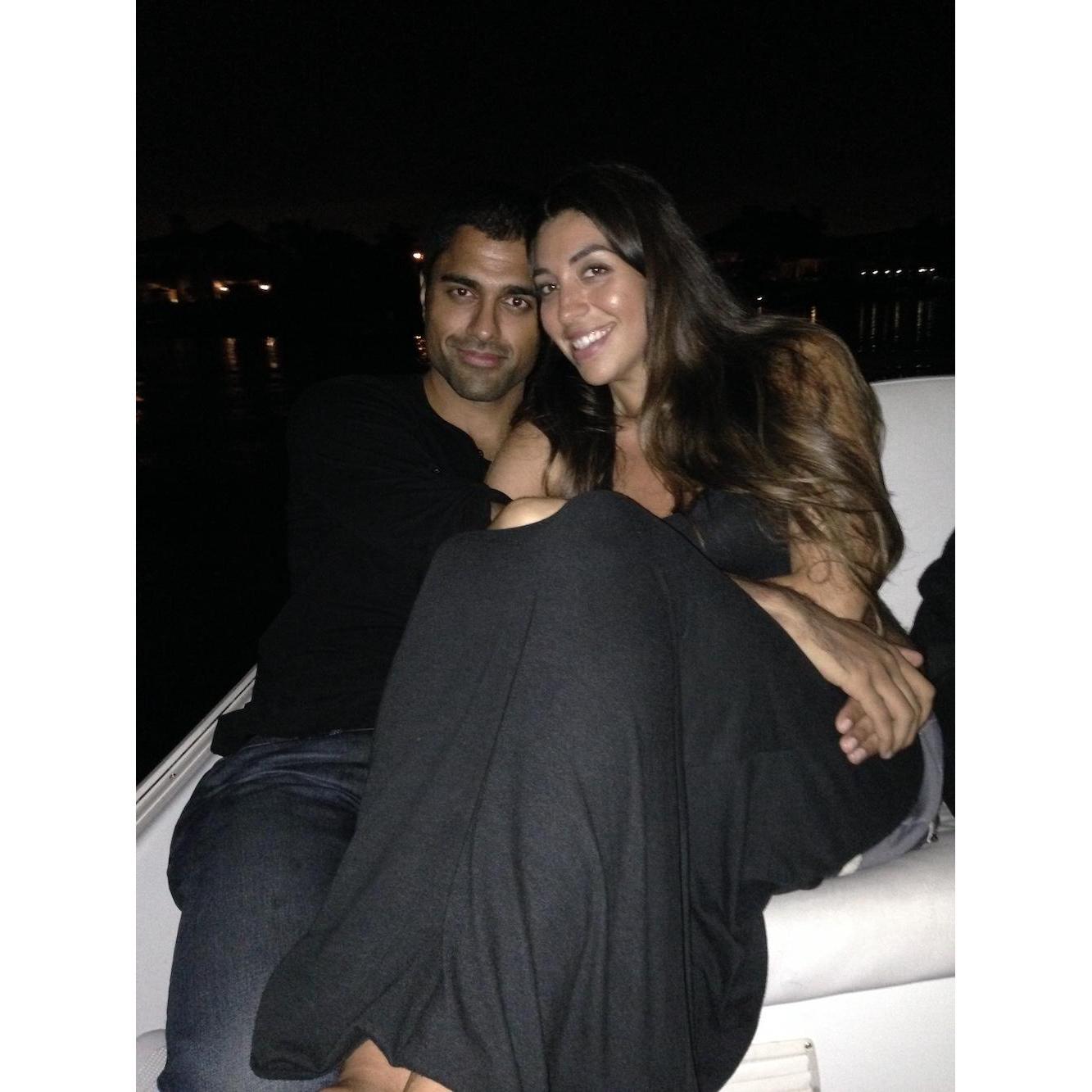 Boat night with friends in Huntington Beach