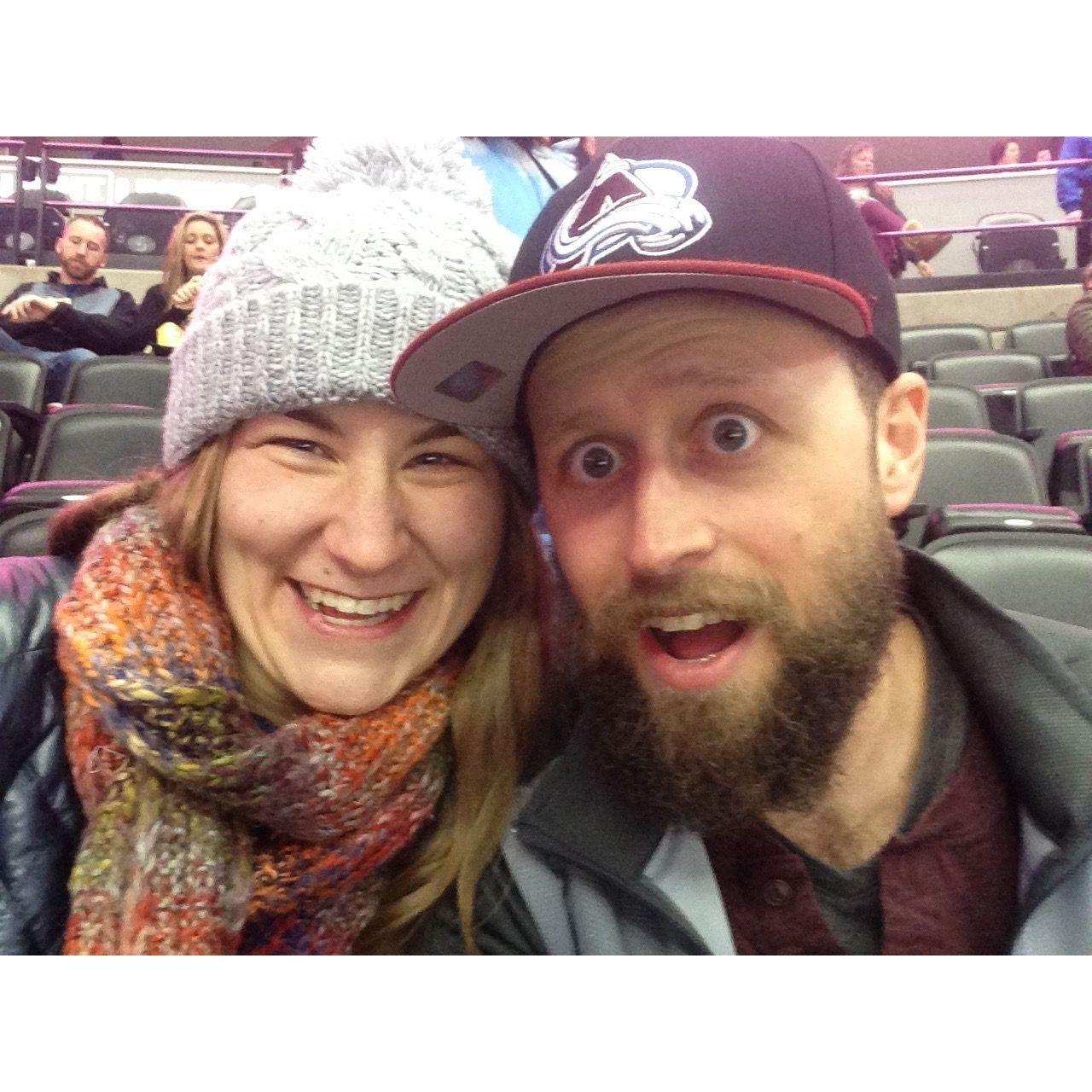 At least once a season, you can find us at an Avs game! January 2017.