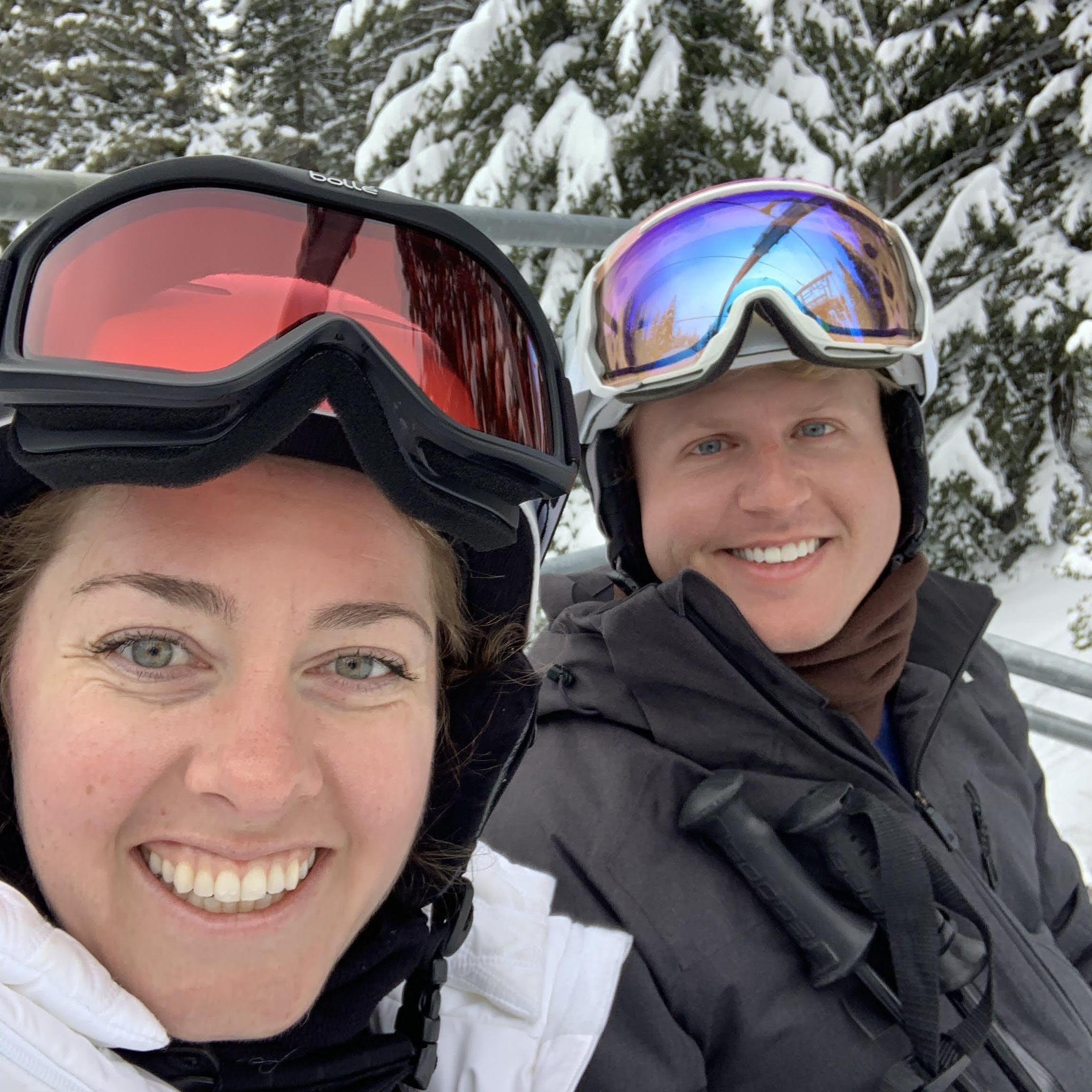 Skiing in Mammoth, one of our favorite places to escape to!