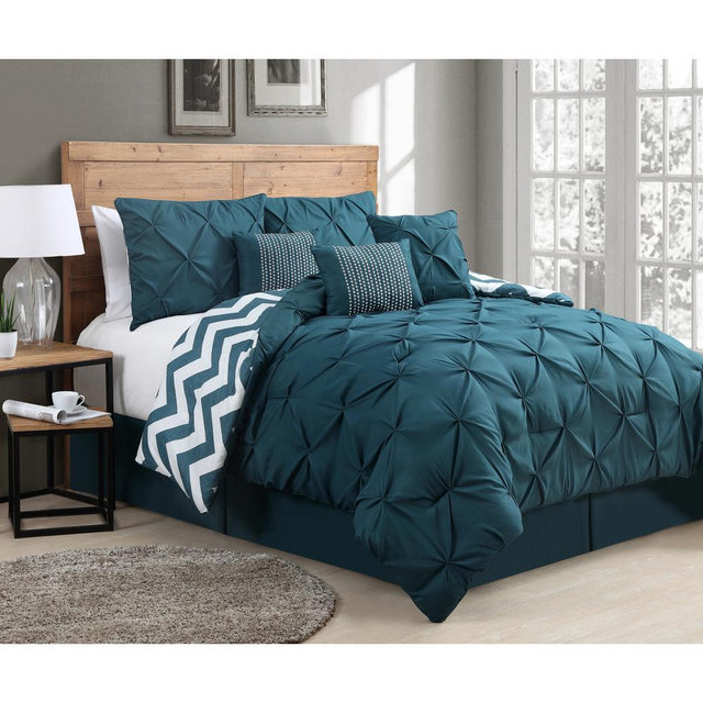 Venice 7-Piece Teal King Comforter Set