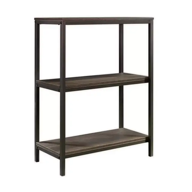Sauder North Avenue 3-Shelf Bookcase in Smoked Oak