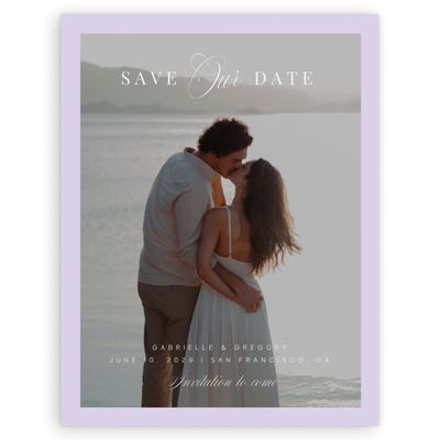 Lavender, Purple Wedding Digital Save the Date - Laroque Photo