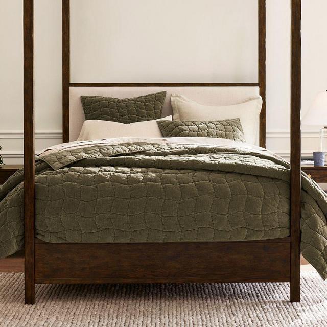 Cozy Cloud Vevlet Quilt, King/Cal. King, Loden