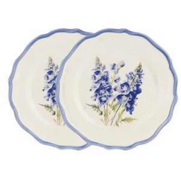 Southern Living Blue Delphinium Scalloped Accent Plates, Set of 2 | Dillard's