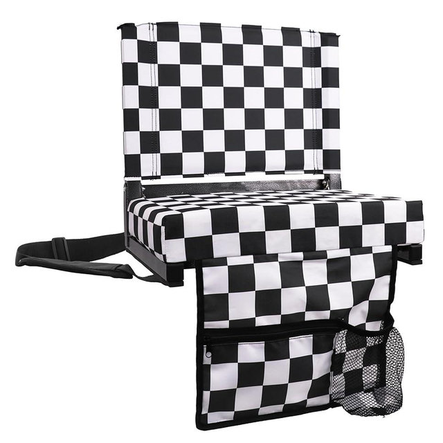 SPORT BEATS Stadium Seats with Back Support Bleacher Chairs with Back and Cushion Thick Padded Bleacher Seats Includes Shoulder Strap
