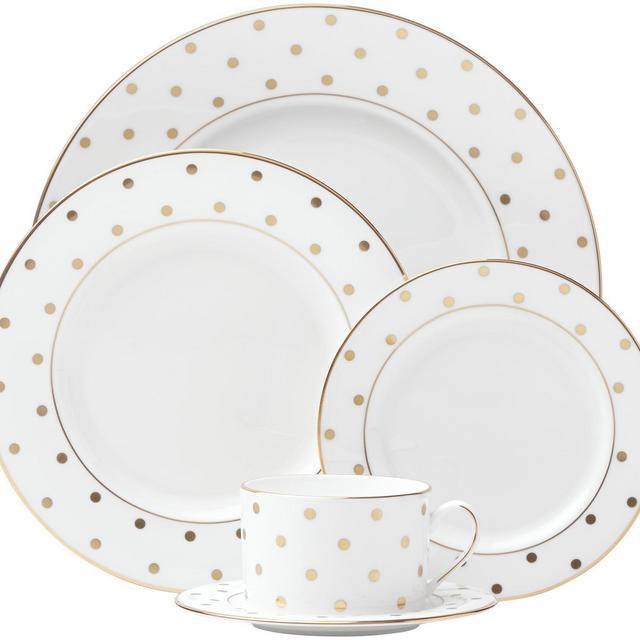 kate spade new york Larabee Road Gold Dinnerware 5-Piece Place Setting