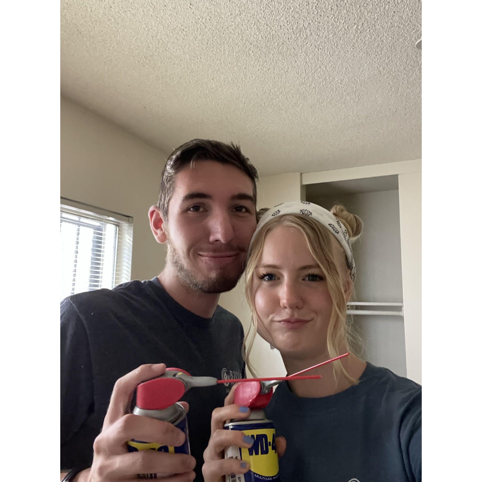 Taken on our six month while working.