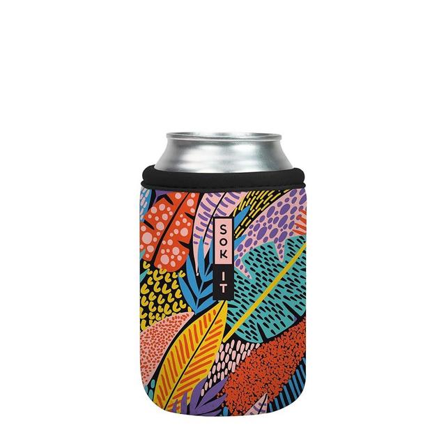 Sok It Can Sok Sleeve for Beer & Soda Insulated Neoprene Cover (Feathered Foliage, 12oz Can Sleeve)