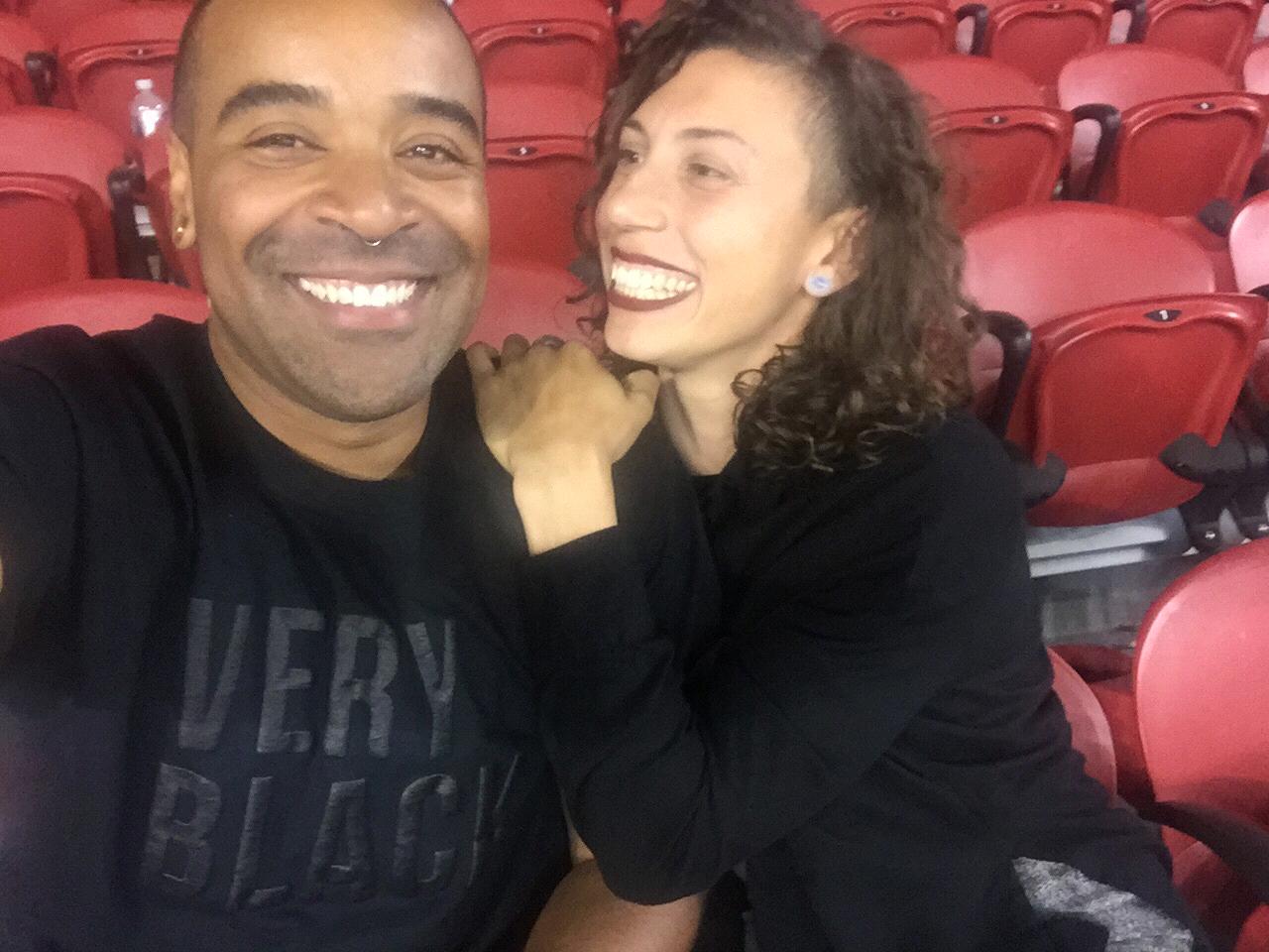 In the stands early for Beyonce's Formation tour on Ray's birthday.